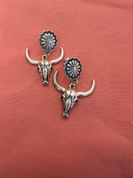 Cow skull earrings